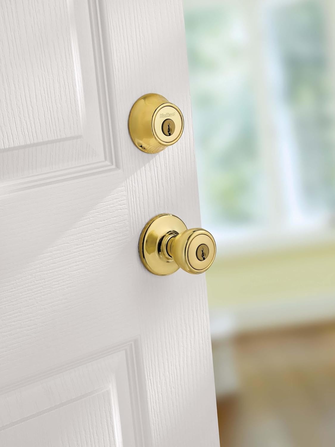 Kwikset 400T Security Series Tylo Single Cylinder Keyed Entry Door Knobset - Satin Nickel