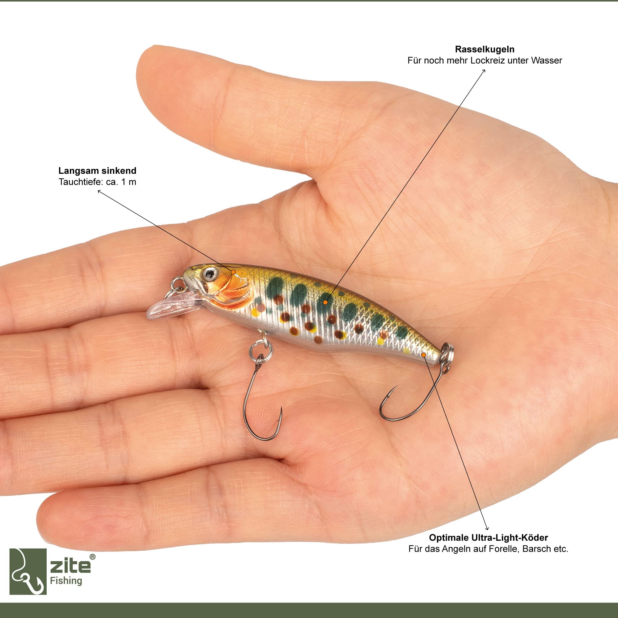 Vbestlife Esche Artificiali Dure - Set 5 Pezzi Minnow Per Pesca - Foto 10