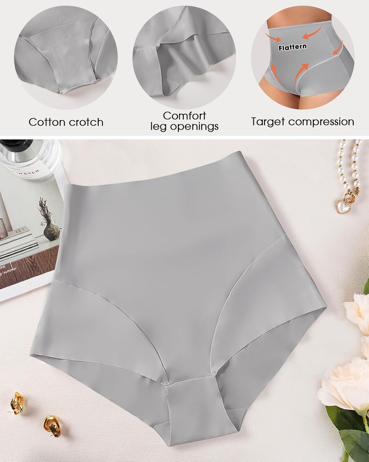 シェイプウェア 腹部コントロール 下着 女性用 ハイウエスト コンプレッション シェイプウェア 軽量 コントロール ショーツ