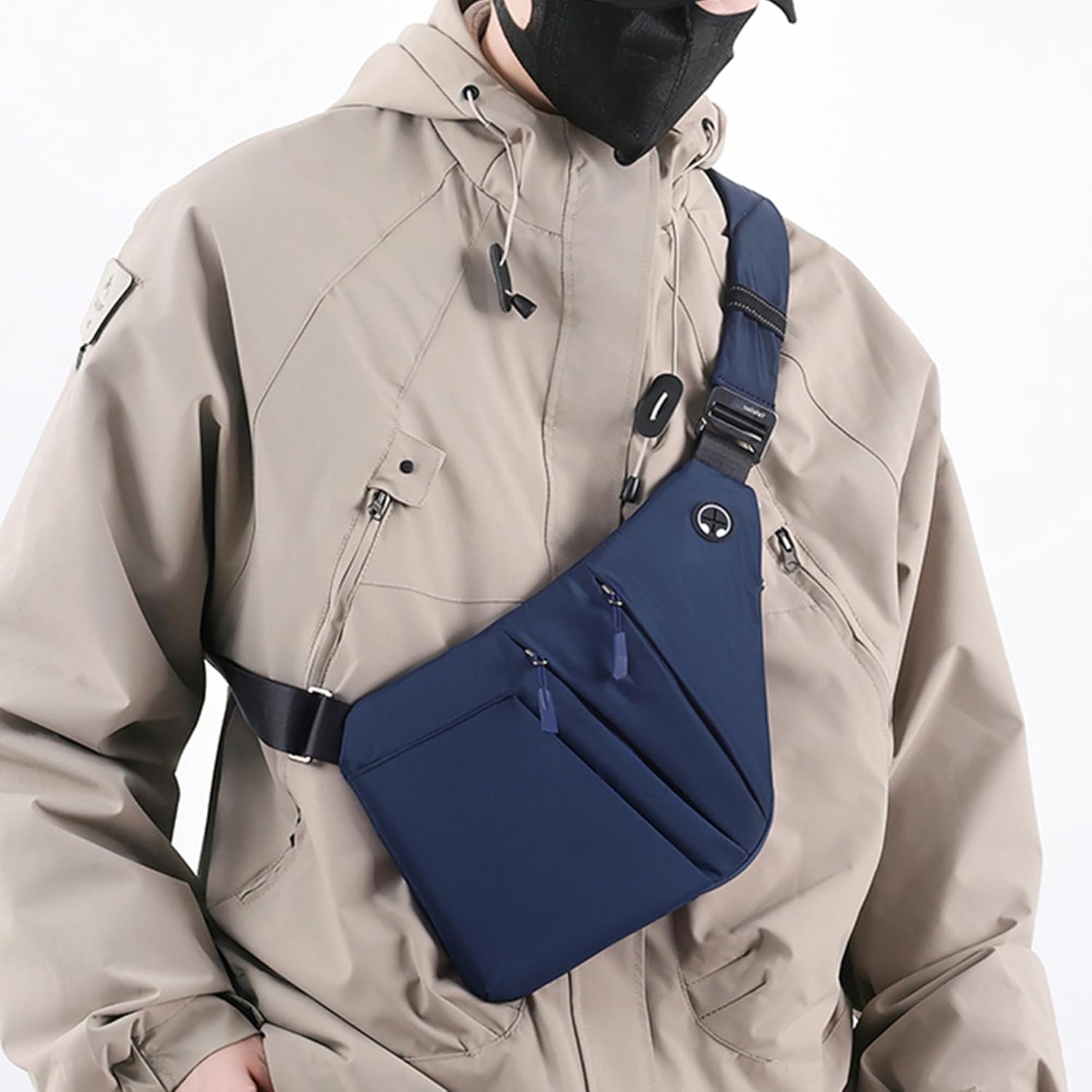 Anti Theft Crossbody Bags for Women Men, Multi-Pocket Shoulder Bag, Slim Sling Bags with 2 RFID Blocking Card - Image 9