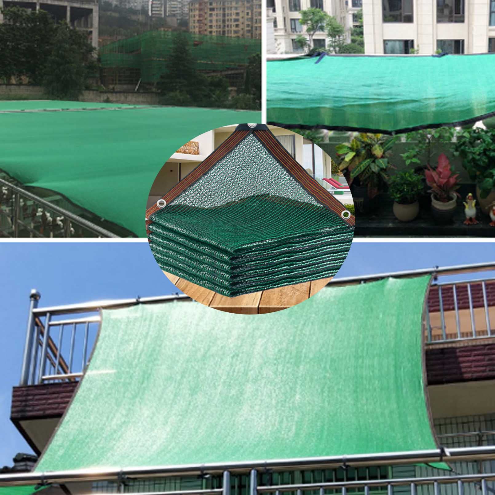 Filet d'ombrage ignifuge à 55 % en maille filet de protection solaire pour jardin agricole Vert 10 x 7 m