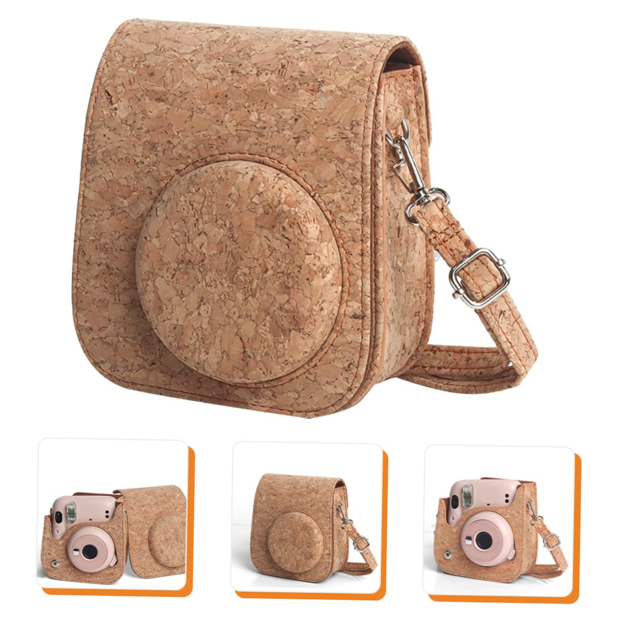 UKCOCO 2 Pezzi Tracolla Regolabile Custodia Per Fotocamera Istantanea Piccola Borsa Per Fotocamera Per 11 Pu Pelle Pile