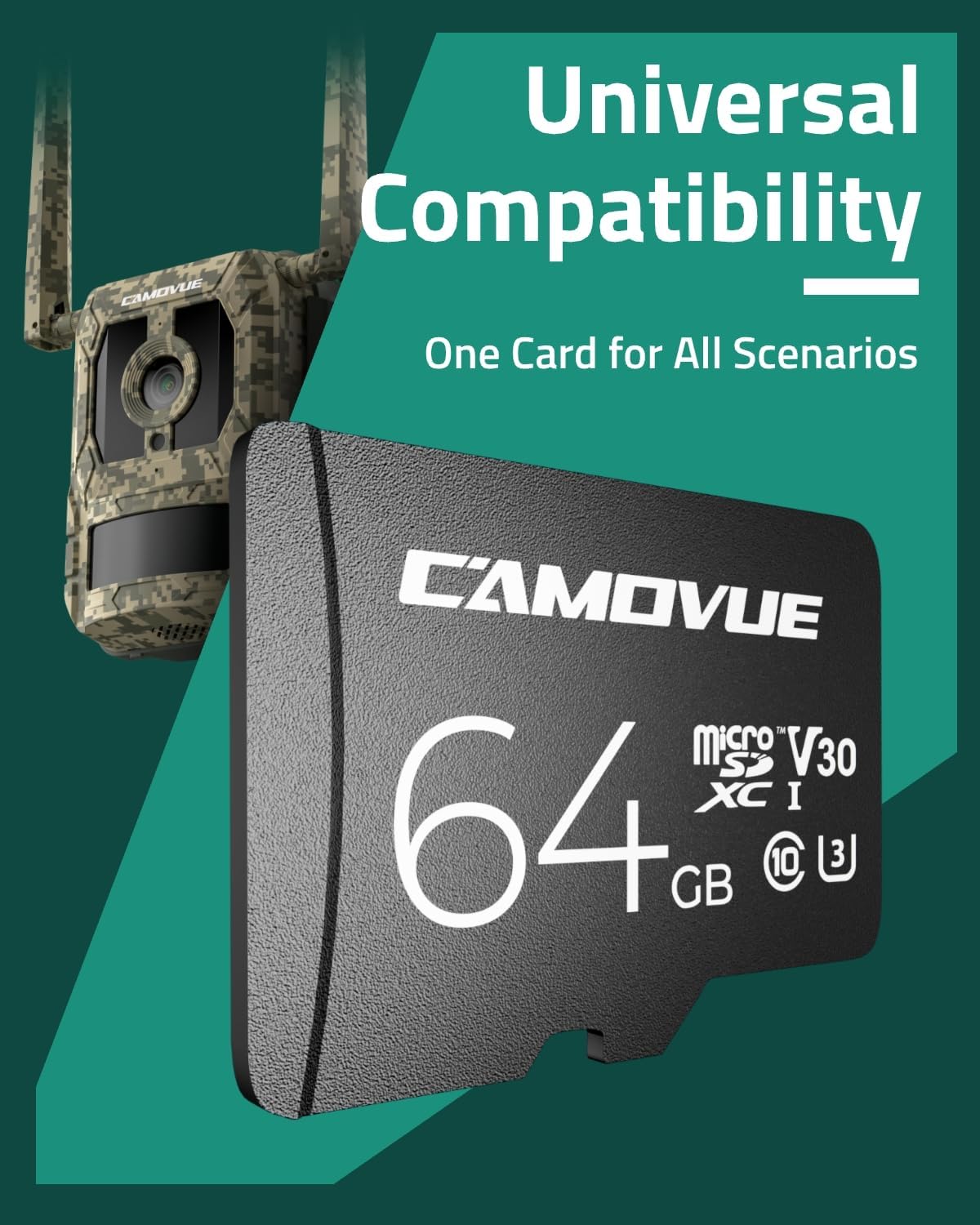 64GB microSD Card, Max.100MB/s Read Speed, 4K Ultra HD Transmission, Series RLA-SD10,U3/C10/30, Universal Compatibility with Reolink Cameras, Smartphone, Dash Cam, Drone, etc.