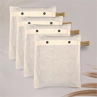 JD FRESH 4 Pcs Saree Covers For Storage/cotton storage bags for clothes/Multi-Purpose Lehenga Storage Bag/Clothes Covers for Dresses/Sarees/Lehengas (14x16 Inch, Brown)
