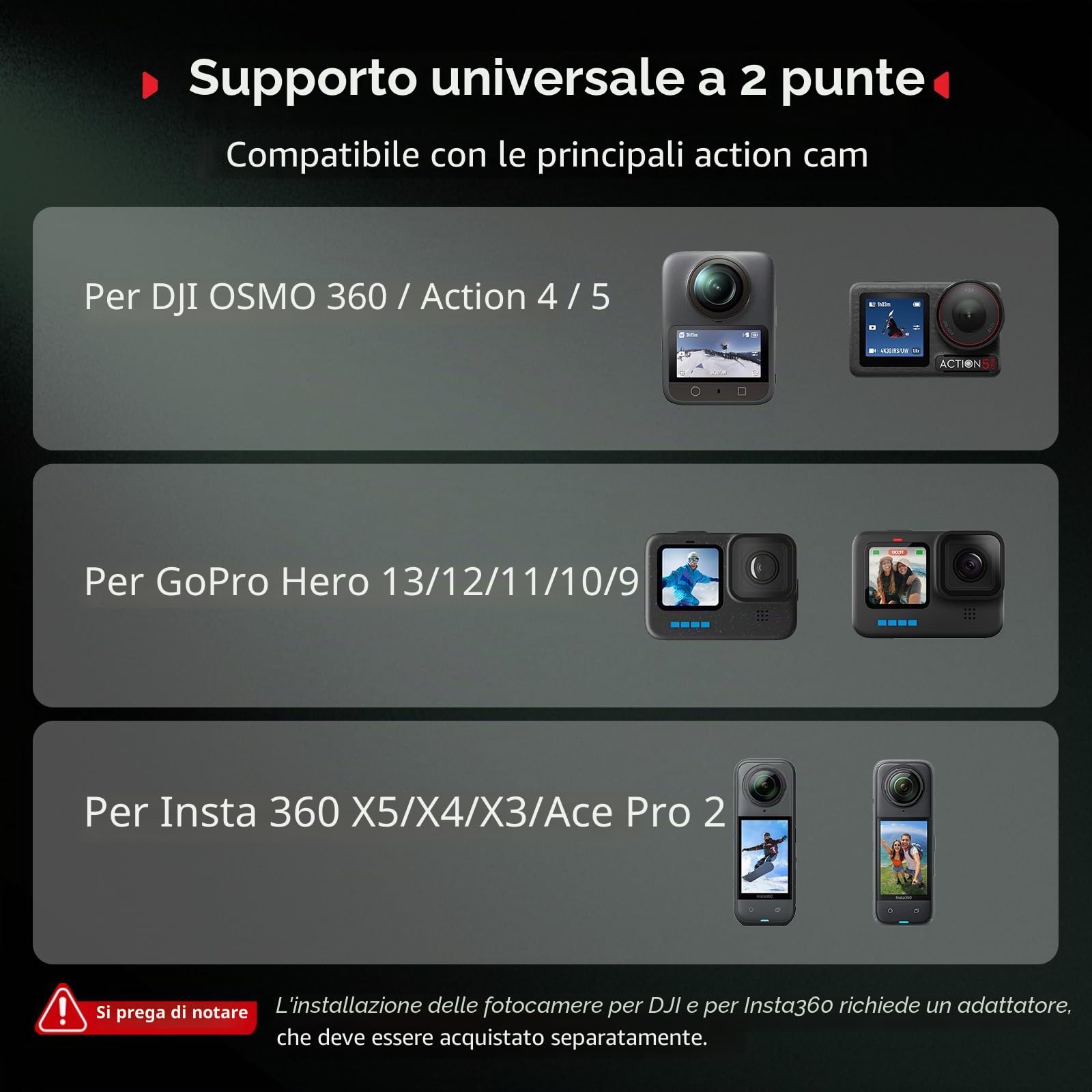 SMALLRIG Supporto Magnetico da Collo con Fascia Toracica, Video POV a Mani Libere, per DJI Osmo Pocket 3/4/OSMO 360/Action 4/5, per GoPro Hero 12/11/10/9, per Insta 360 X5/X4/X3/Ace Pro 2 - 5567