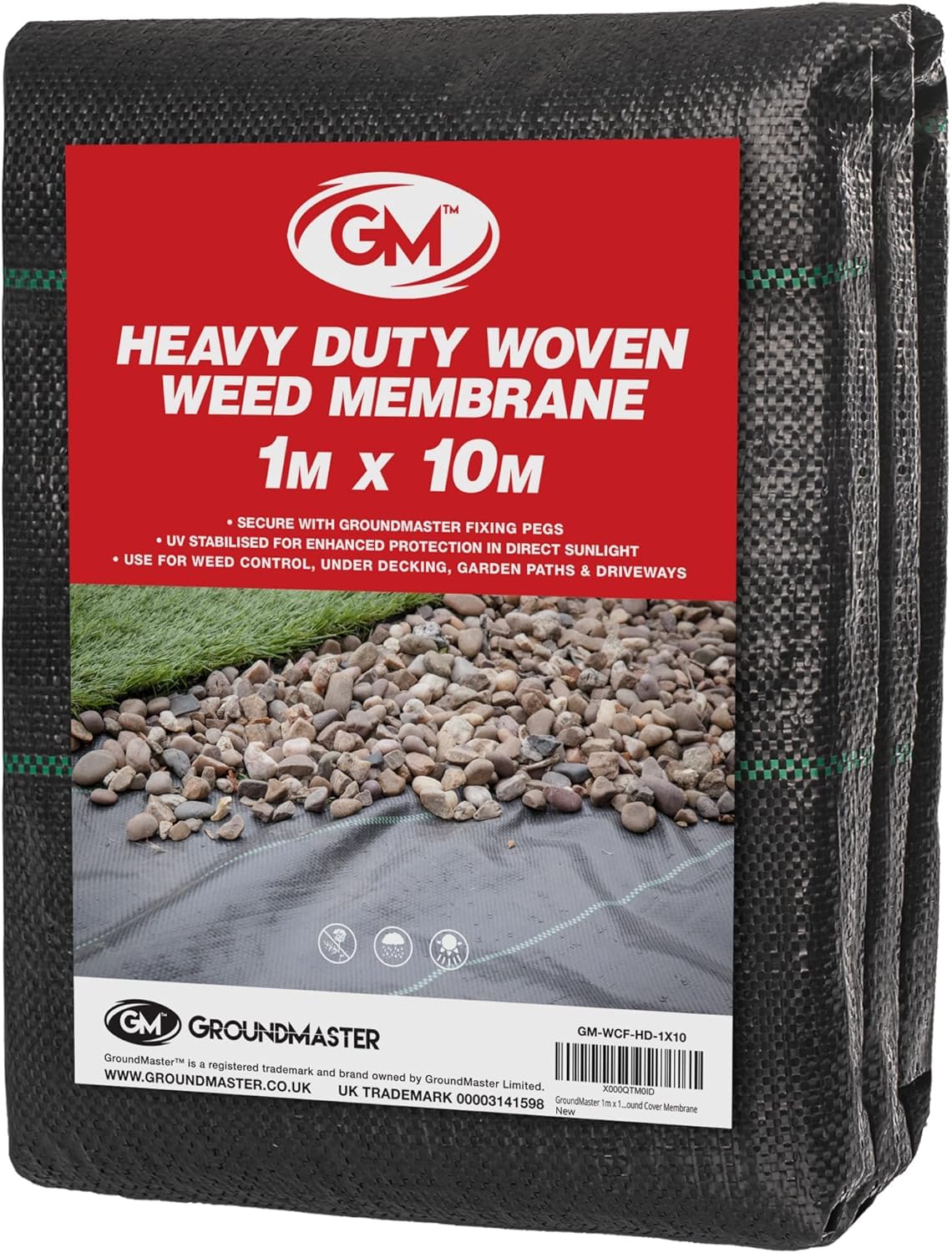 Telo Per Pacciamatura In Tessuto 80g/m² - 15 Metri X 1,65 Metri, Antierba Resistente Ai Raggi UV Con 10 Picchetti