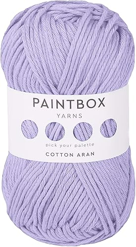 Miniatura 57 de Paintbox Yarns Hilo Aran 100% Algodón 1.76oz (50g), 93 Yardas (85m) - Lana Peinada Vino Tinto para Ganchillo o Tejer - Suave, Ligero para Suéteres