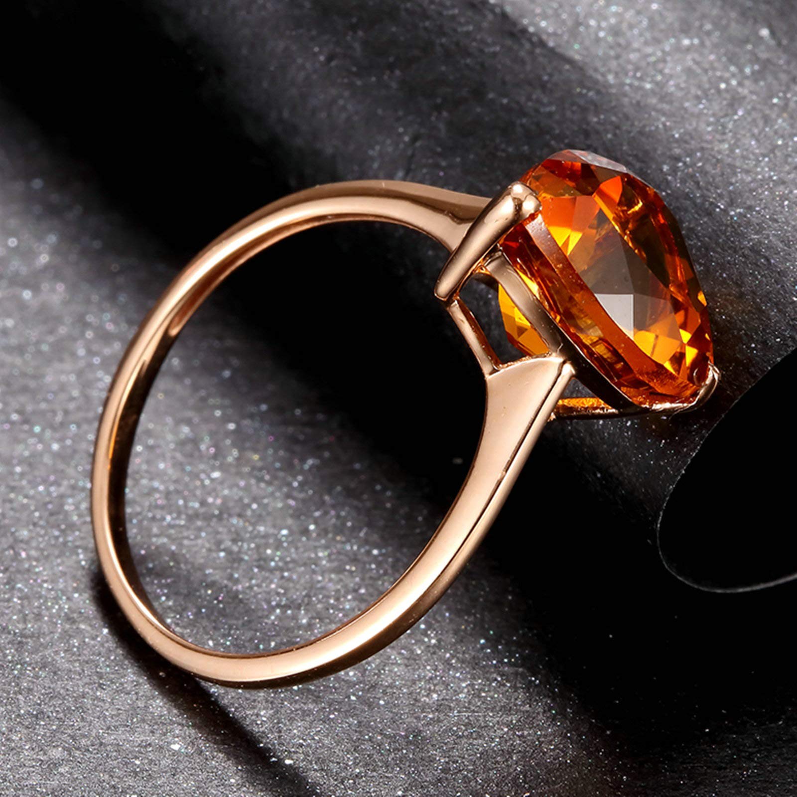 Beydodo Pierścionek damski z różowego złota 750 serce cytryn 2,5 ct, pierścionek ślubny, zaręczynowy, różowe złoto e różowe złoto, 62 cm (19,7 cala), colore: różowy (Rosegold), cod. TLLWGZ5589