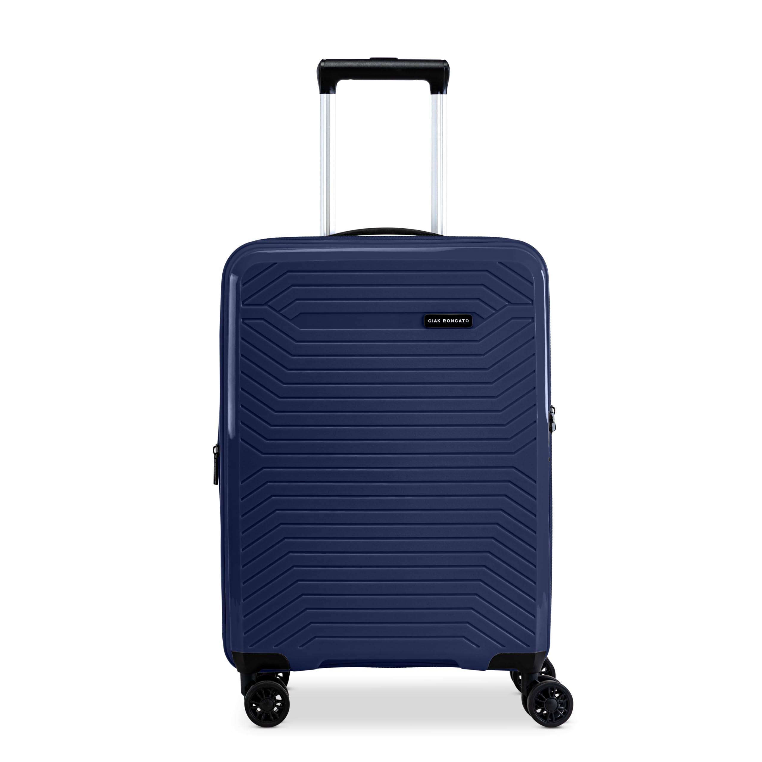 Bagaglio a mano Roncato Ciak Passenger Trolley S 4 Ruote rigido ultraleggero con zip espandibile, misura cabina Night Blue