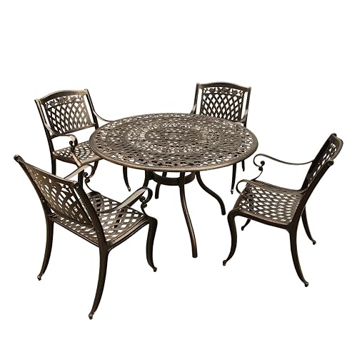 Oakland Living Rose Ornate Traditional Outdoor Mesh Lattice Aluminum 48