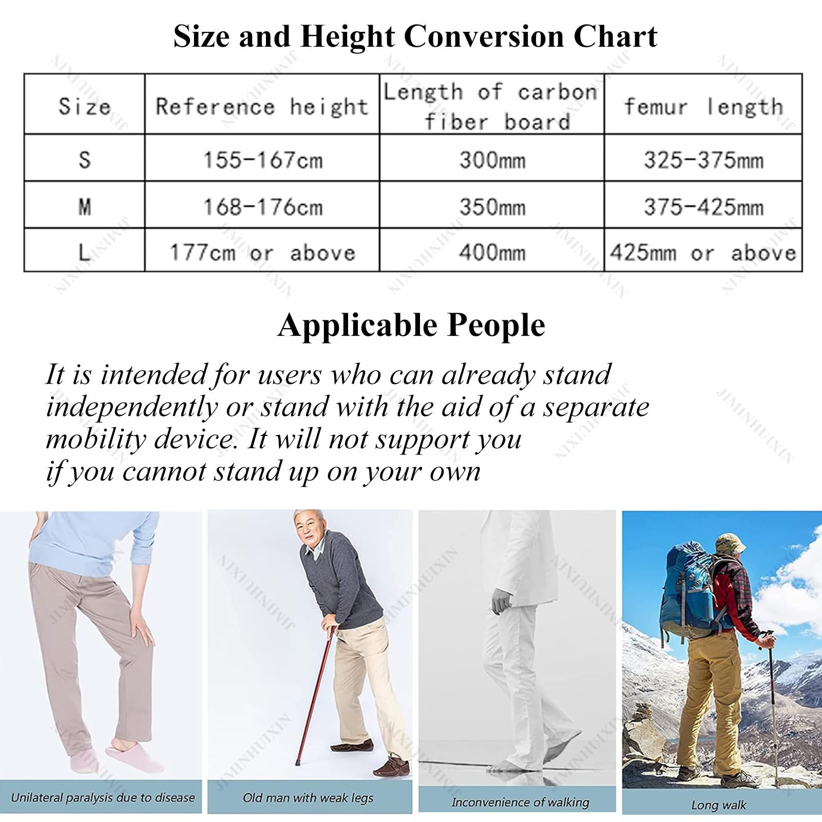 Exoesqueleto biónico para Caminar, Tallas S/M/L, Ayuda para Caminar, Asistencia para Miembros Inferiores, Equipo de rehabilitación de piernas para hemiplejia.