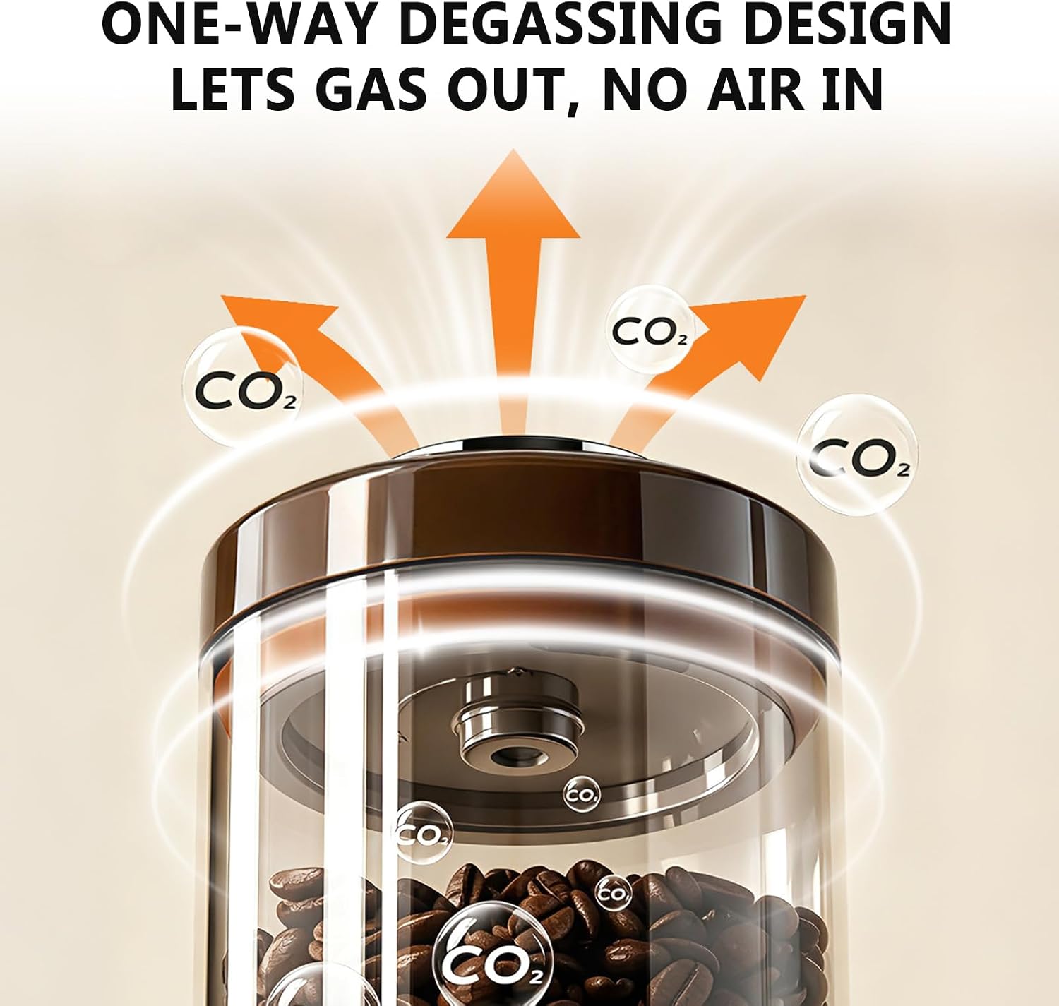 Yzzxkhkz Airtight Coffee Canister, Glass Storage Container, 6oz, 500ml
