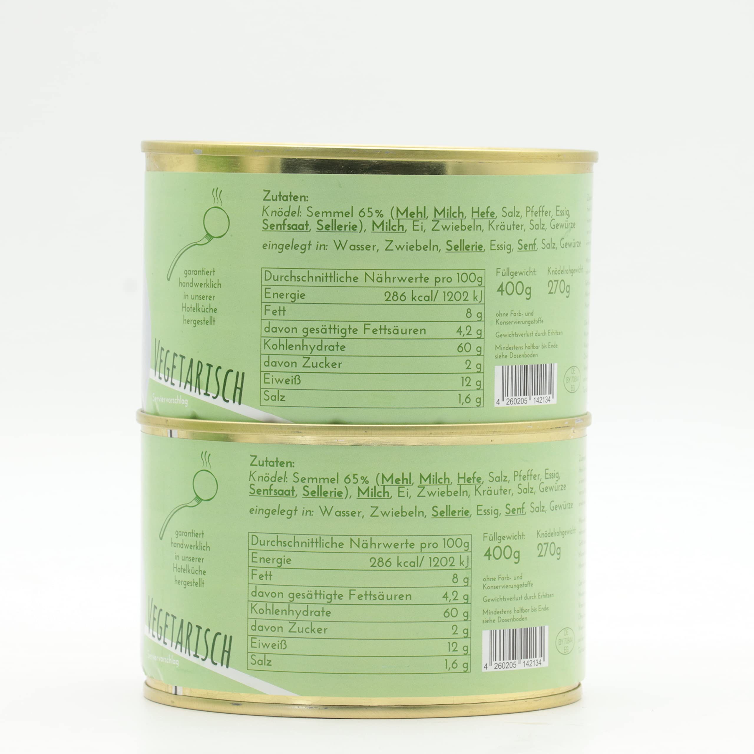 Diem - Festessen - Geschenkset - In der Konserve - 2x Rinderbraten 400g, 2x Semmelknödel 400g (270g Abtropfgewicht),1x Rahmkarotten 400g, 2x Spargelcremesuppe 400g