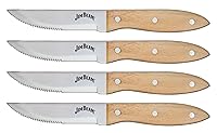 Vista 1 de Jim Beam Steak Knife Set (4 Pack), JB0165, 10", Brown
