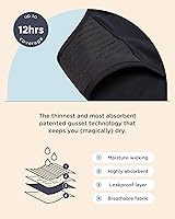 Vista 6 de saalt Ropa interior de encaje hipster - Ropa interior de tiro medio a prueba de fugas para mujer - Encaje europeo suave y elástico