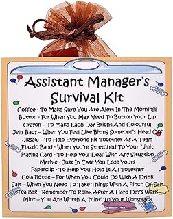 Assistant Manager's Survival Kit ~ Fun Novelty Gift & Greetings Card Alternative | Birthday Present | Thank You | Assistant Manager Gift | Unique Secret Santa Gift Idea