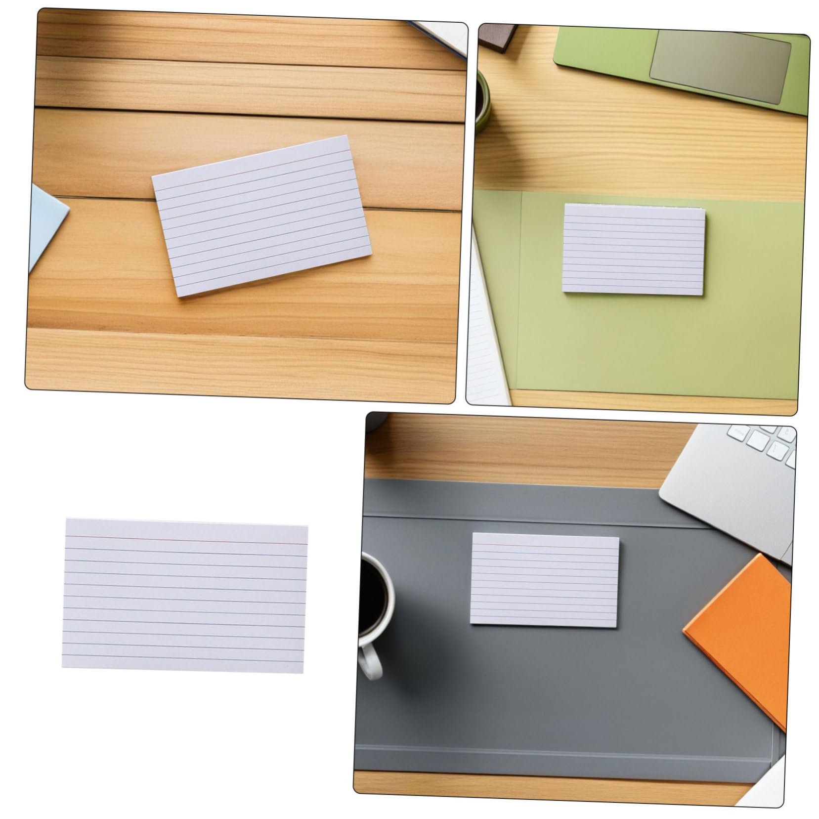 Fiches Bristol Lignées Recto Verso 600 Pièces Papier Blanc