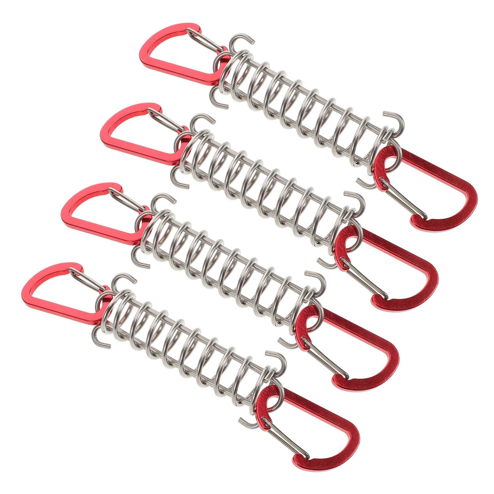 Toddmomy 4pcs Tent Rope Buckles with Spring Wind Tensioner for Outdoor Camping Awnings, Weather Resistant Stainless Steel Material with Secure Hold for Outdoor Activities โ image 1