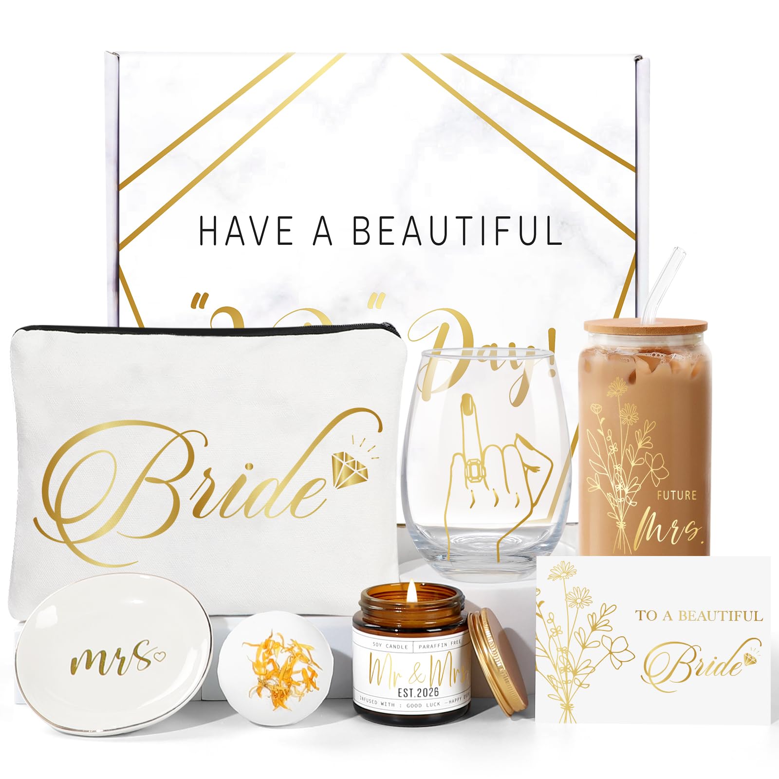 Bride To Be Gifts Box, Bridal Shower Gifts, Best Bachelorette Gift for Bride, Newly Engaged Bridal Shower, Wedding Engagement Gift for Women, Bachelor