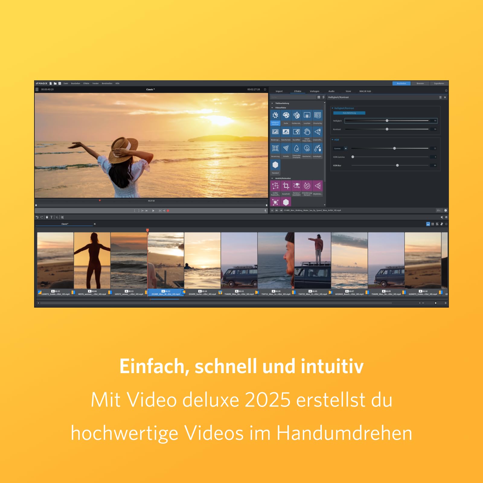 BUNDLE: MAGIX Video deluxe 2025 + BUCH - Videobearbeitung für alle | Videobearbeitungsprogramm | für Windows 10/11 PC | 1 PC-Volllizenz für 2 Geräte [dvd_rom,software_key_card]