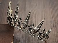 Vista 27 de SWEETV Tiaras y coronas para mujer, tiara de boda de cristal para novia, corona plateada de metal, accesorios de fiesta de disfraces