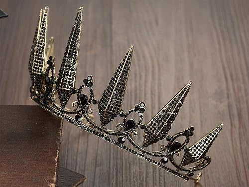 Miniatura 27 de SWEETV Tiaras y coronas para mujer, tiara de boda de cristal para novia, corona plateada de metal, accesorios de fiesta de disfraces