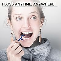 Vista 3 de 150 púas de hilo dental de viaje a granel – Púas de hilo dental desechables de fácil agarre – Selección de hilo dental – Suaves y fuertes hilos