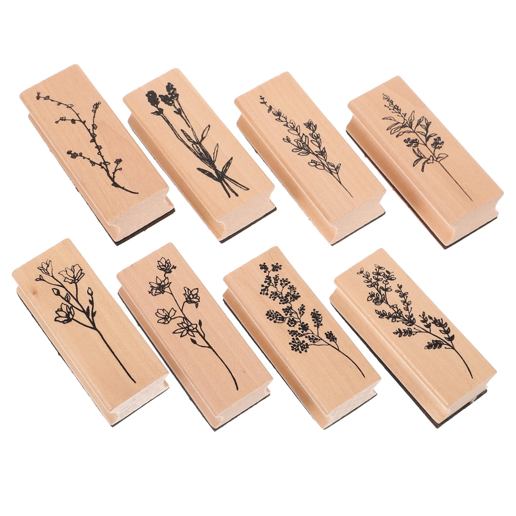 TEHAUX 2 Set Timbri Per Lettere Per Fondente Diario Kit Carino Compleanno Timbro Pianificatore Timbri Vegetali Tuo Insegnamento Francobolli Per Diari Di Libri Nome Di Legno 8 Pezzi*2
