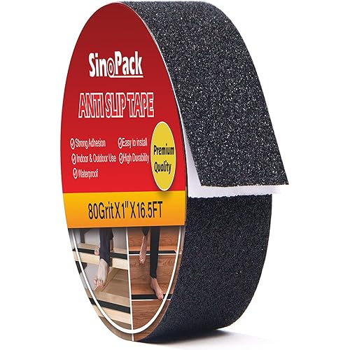 Anti Slip Grip Tape, Outdoor Grip Tape for Stairs, Stair Grips Non Slip for Skateboards 1in x16.5 FT