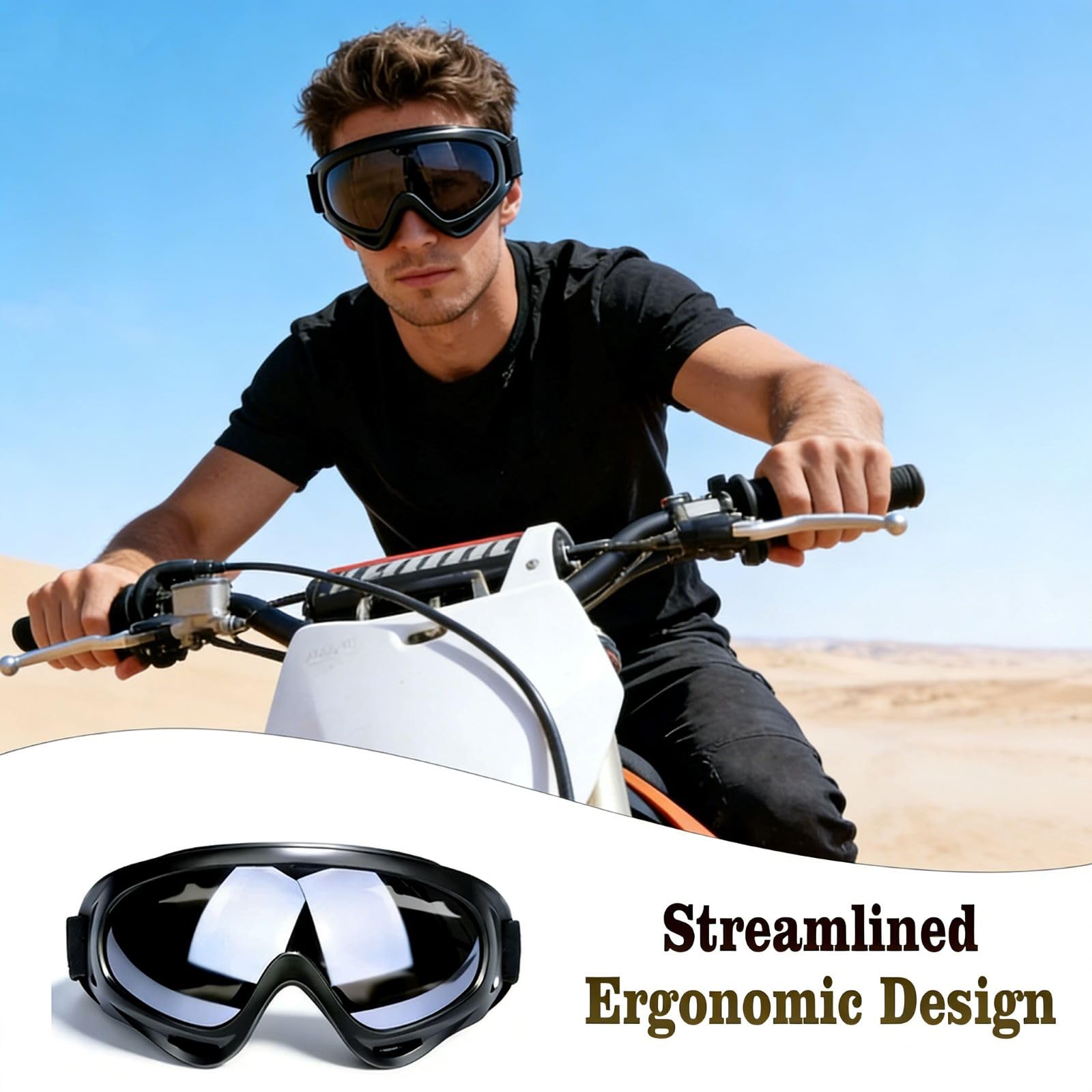 Lunette De Ski, Lot De 2 Lunette De Ski Pour Homme Et Femme, Protection UV, Anti-Buée, Coupe-Vent, Pour ActivitéS De Plein Air, Ski, Cyclisme, Snowboard, Randonnée