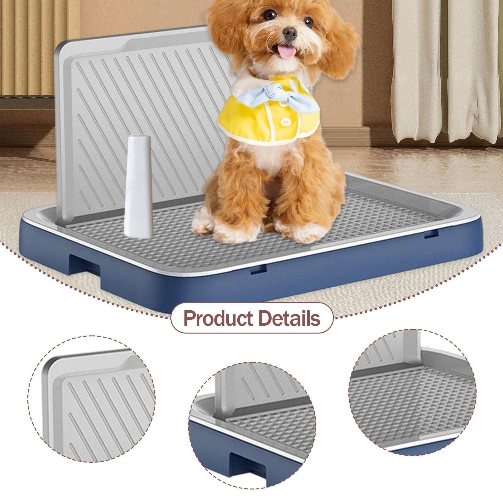 Vassoio per WC per Cani, Porta-trasportino per WC, Padella per WC con Parete Alta, lettiera per Animali Domestici, per Interni ed Esterni, per, Blu