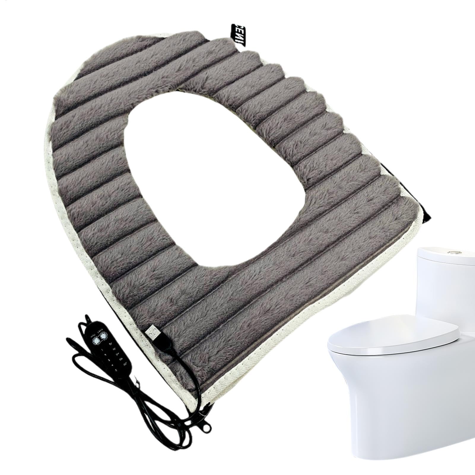 Deska sedesowa ogrzewana, podgrzewacz na deskę sedesową, regulowana osłona sedesu, USB deska sedesowa z regulowaną temperaturą 44 x 37 x 2 cm na zimowe wygody w łazience (1 sztuka)