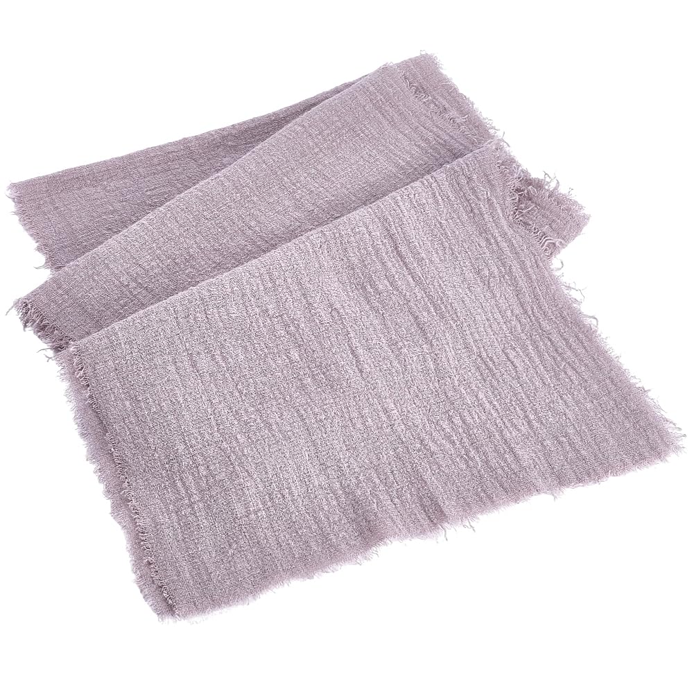 CRASPIRE Cotton Table Runners 72x13 Inch Long Rosy Brown Rustic Slub Linen Table Cloth Machine Washable Farmhouse Durable Boho Dining Table Decor for Home Living Room Kitchen Coffee Party Decoration