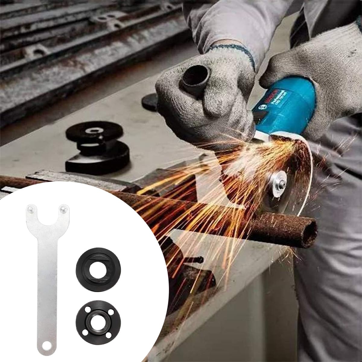 Kit di dadi flangiati per smerigliatrice angolare, compatibile con la maggior parte dei modelli