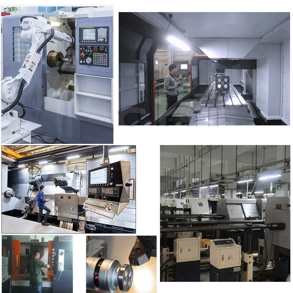 YJINGRUI Lampada da lavoro a LED CNC Lampada da lavoro a 360 ° rotante a prova di Luci per macchine a prova di acqua Illuminazione da garage per officina (220 V, 18 W 500 mm)