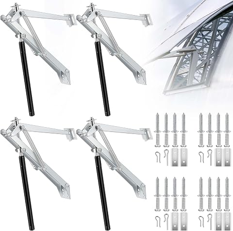 Amylove 4 Pcs Dual Spring Automatic Roof Vent Opener Greenhouse Accessories