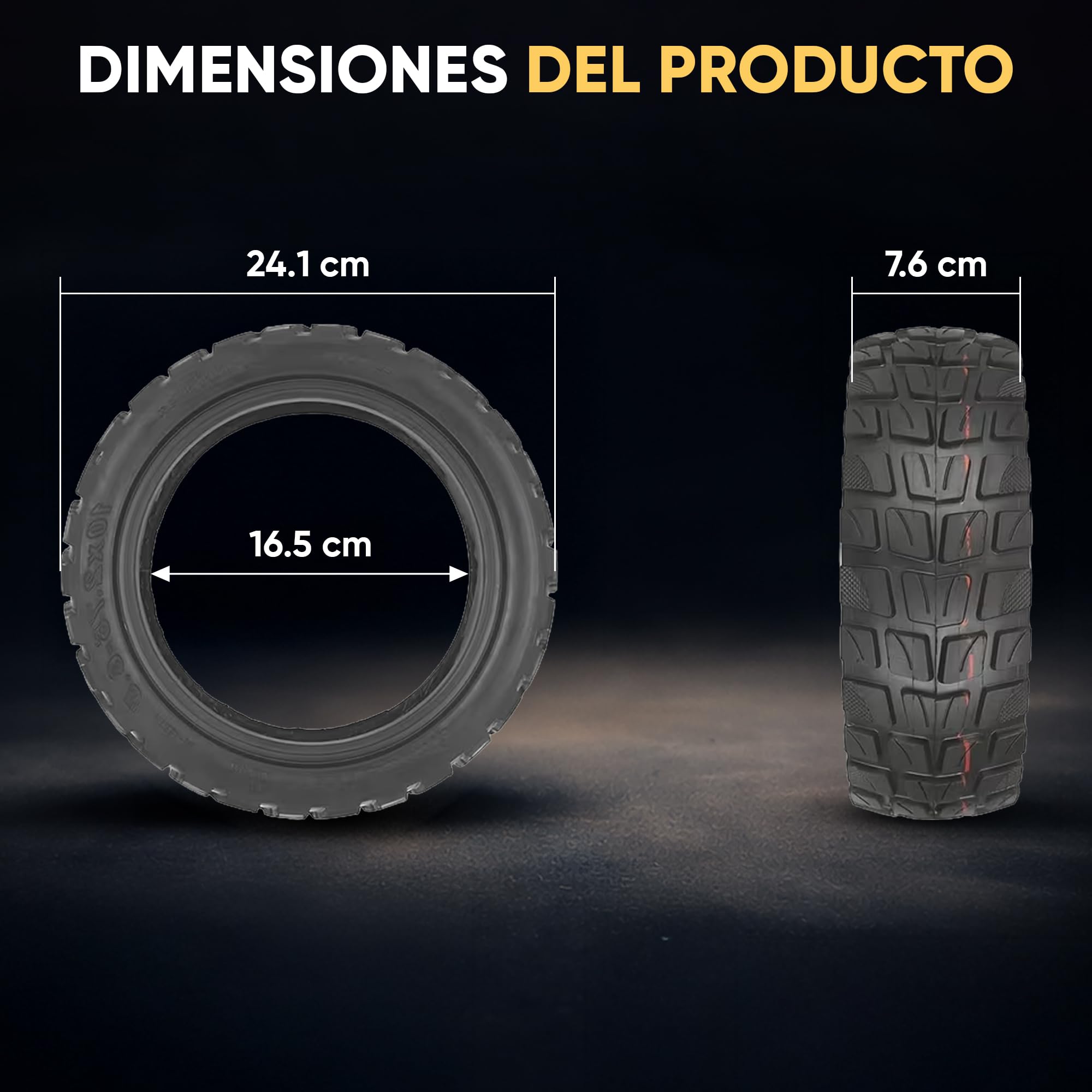 ANSENI Opona bezdętkowa 10X2.75-6.5 Dla hulajnogi elektrycznej Urbanglide eCross Pro 2/Pro Boost, Kukirin G2 Master/Kukirin G3/Dualtron 3/Smartgyro Speedway/Rockway (2 opony)