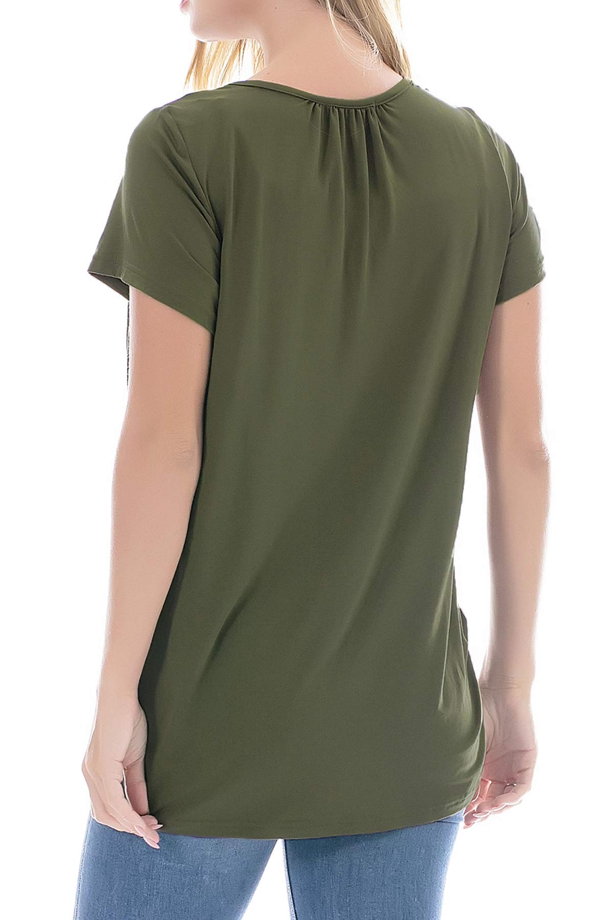 Smallshow Tee Shirt Allaitement Manches Courtes Tops Allaitement Femme Lot de 3