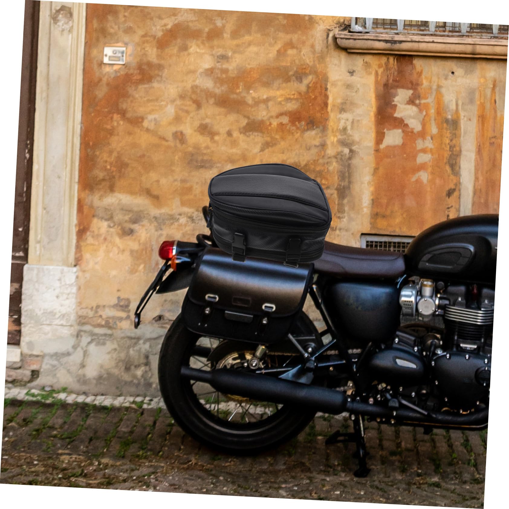 MAGICLULU Motorradtasche aus Oxford Gewebe Motorrad Rücksitztasche mit Mehreren Fächern für Helm Handy und Kleidung