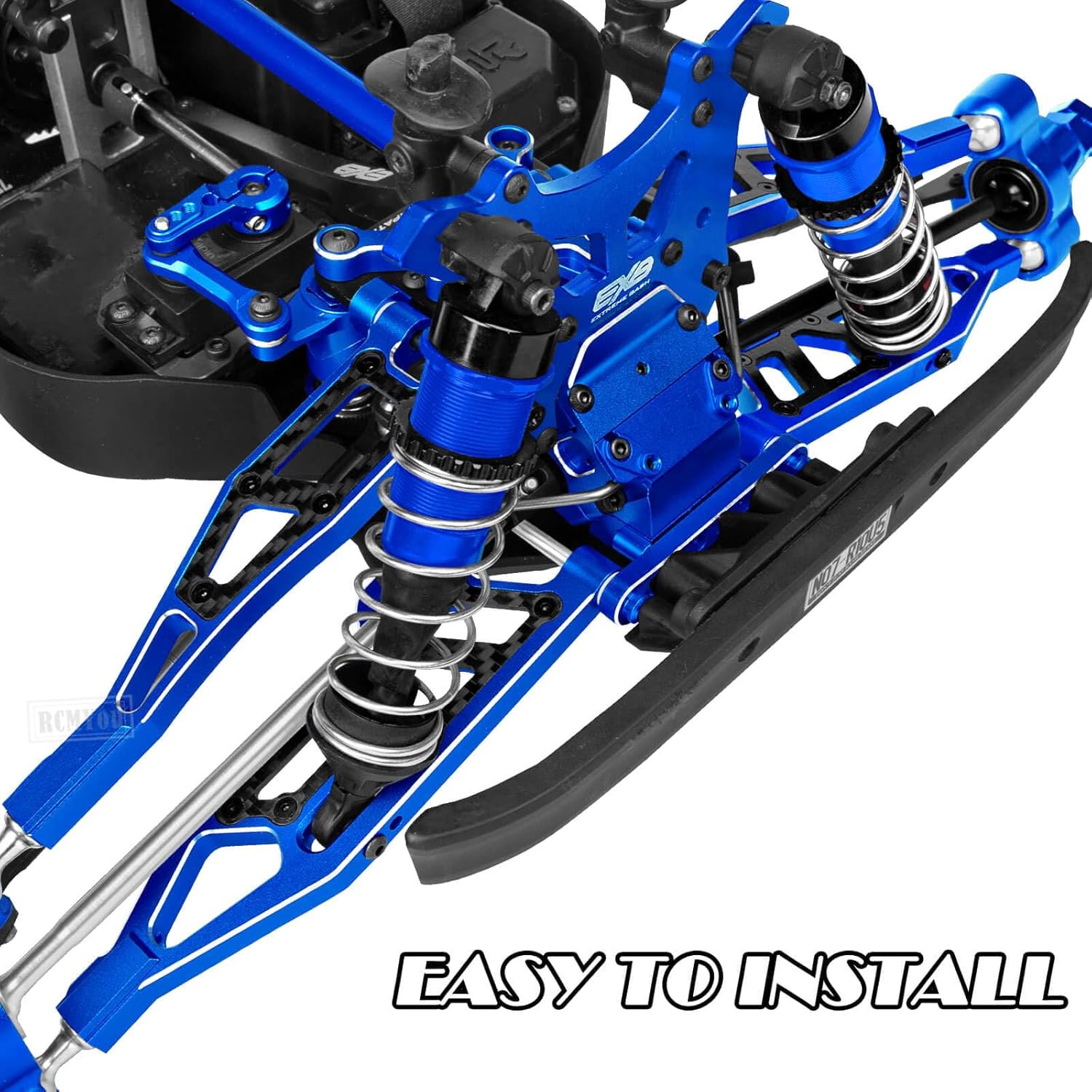 RC Suspension Arms Upgrades Part for 1/8 Kraton 6S BLX,Outcast 6S BLX,Notorious 6S BLX,Talion 6S BLX,Aluminum Front Upper & Front Lower & Rear Suspension A-Arms Hops up w/Pivot Balls,Navy Blue