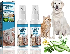 Dog Wound Spray, 2 Pieces Dog Wound Care Spray, Antiseptic Spray for Canis and Cats Wounded Care, Sprays Protective Wound for Pets