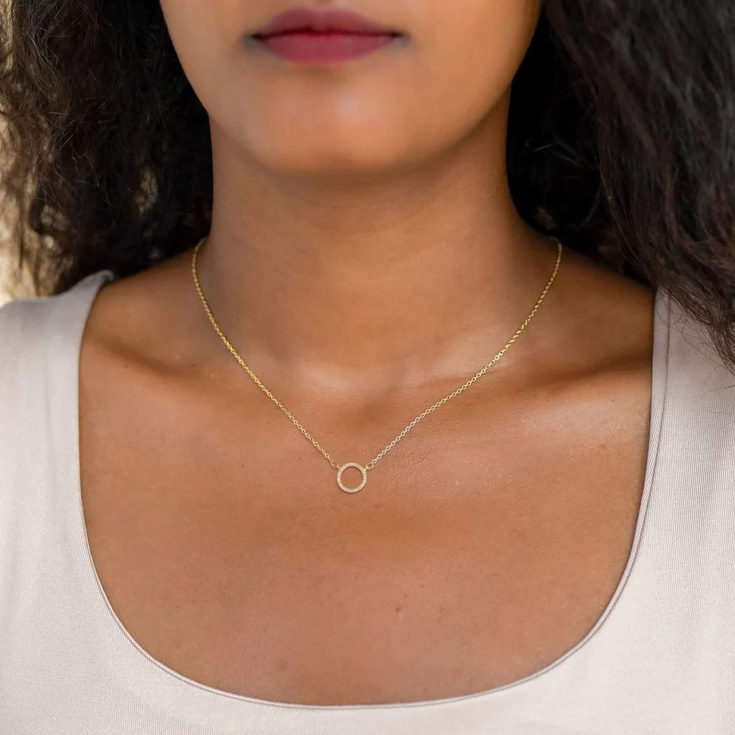 HANLI 14K Gold Plated Necklaces for Women - Dainty Butterfly, Star of David, Moon and Star, Sun, Lotus, Infinity, Hummingbird, Bee,Boots,Chill,Sunflower Pendant Designs - Elegant Jewelry for Women - Image 4