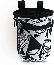 Bolsa de giz de escalada com cordão, balde de magnésia e mosquetão ajustável