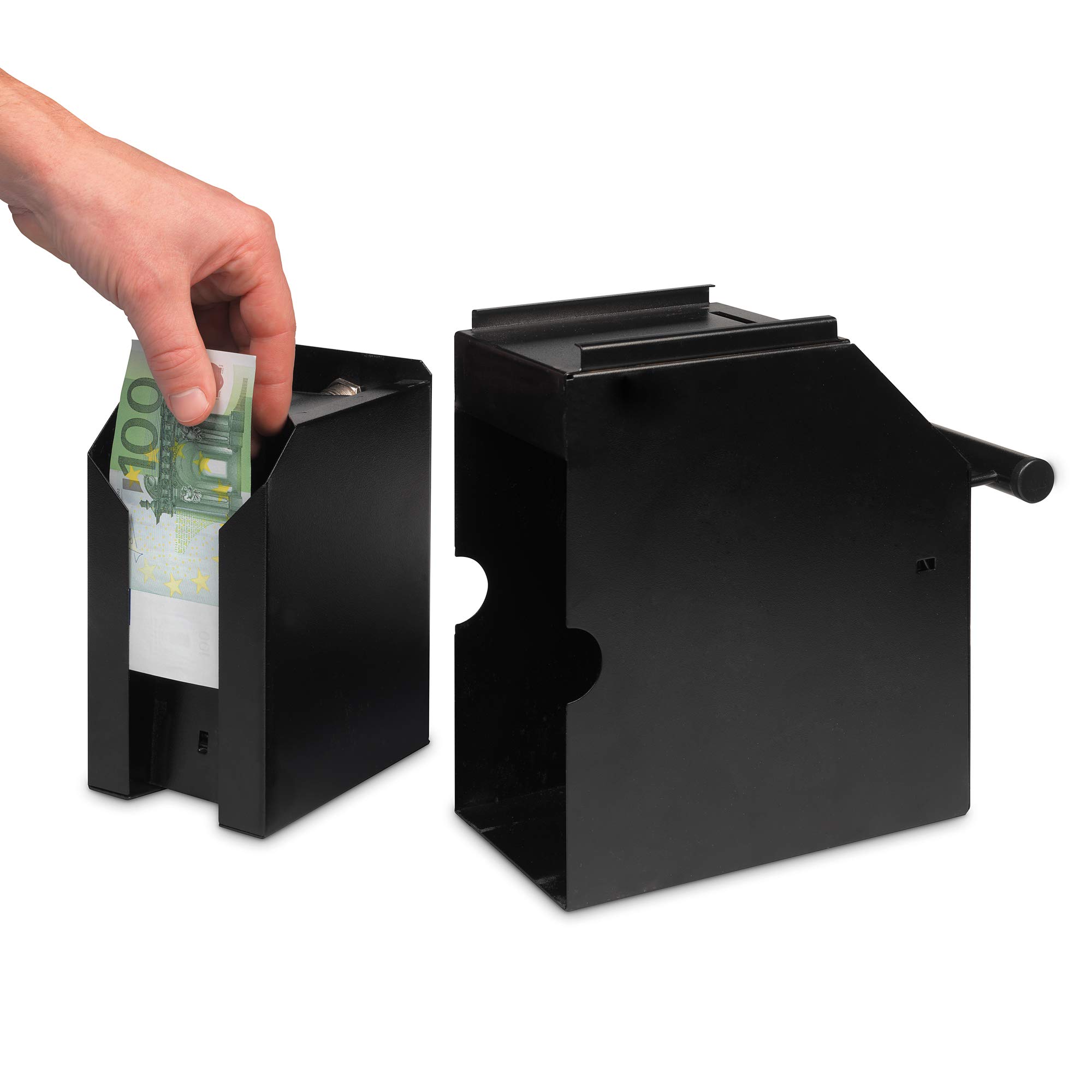 Safescan 4100 POS Safe (schwarz), sichere und diskrete Aufbewahrung von bis zu 300 Banknoten - perfekt für die Montage unter dem Verkaufstresen - Einfache Installation in der Nähe Ihre Kassenschulade