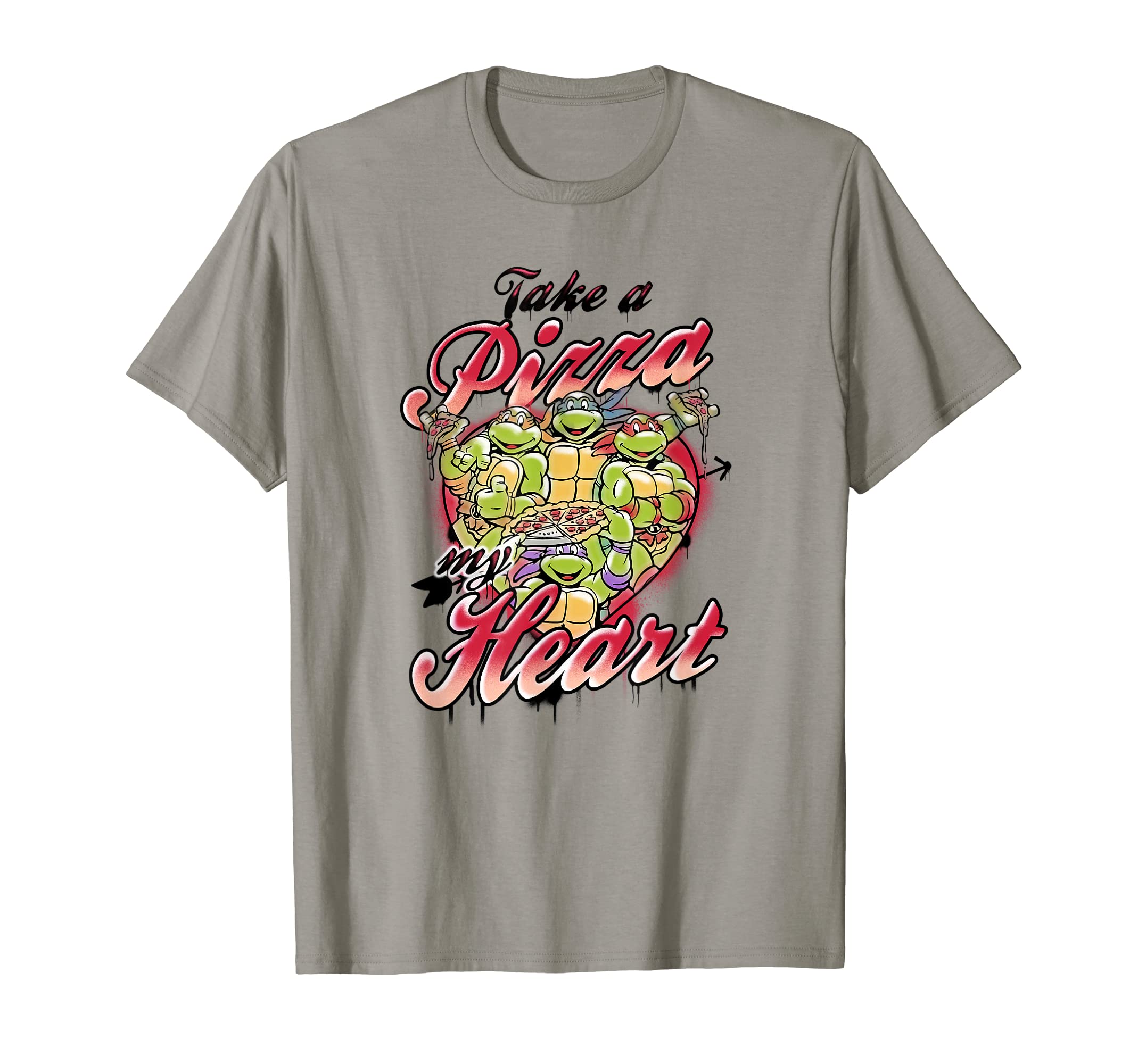 Teenage Mutant Ninja Turtles Valentine's Day Pizza Heart T-ShirtOEKO-TEX STANDARD 100