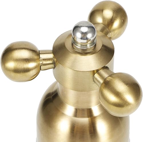 Miniatura 6 de BORDSTRACT Molinillo de pimienta, molinillo de sal y pimienta de acero inoxidable, molinillo de especias de sal ajustable, molinillo de grosor