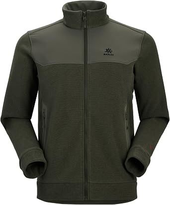 KAILAS Mens Fleece Hooded Full Zip Jacket Lightweight Winter Jacket Polar Warm Coat Pockets Outdoor Jacket