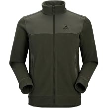 KAILAS Mens Fleece Hooded Full Zip Jacket Lightweight Winter Jacket Polar Warm Coat Pockets Outdoor Jacket