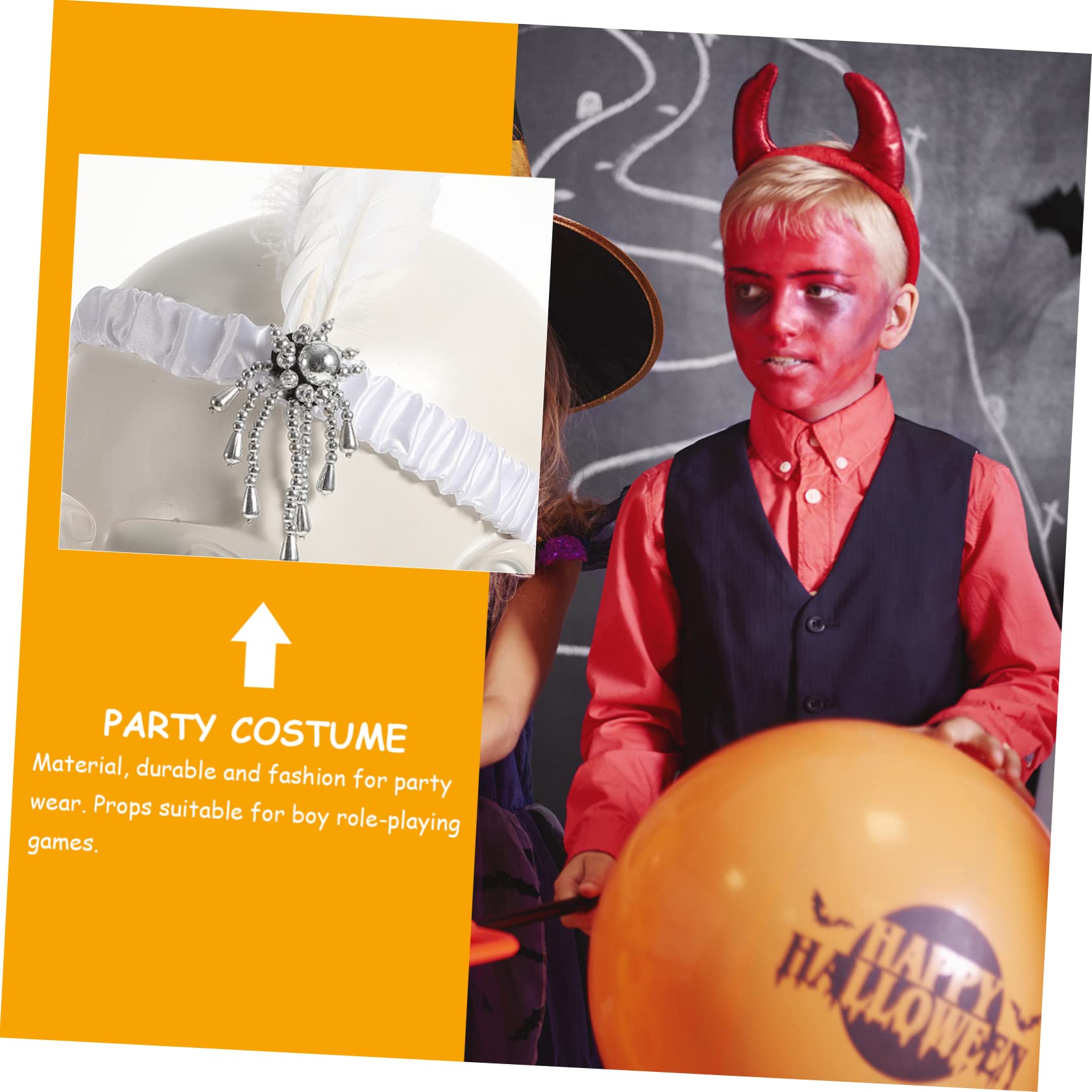 Veemoon 1Pc Prince Hat with Decoration for Halloween Party Costume Breathable Headwear for Role Playing Games Durable and Fun Accessory for Themed Events