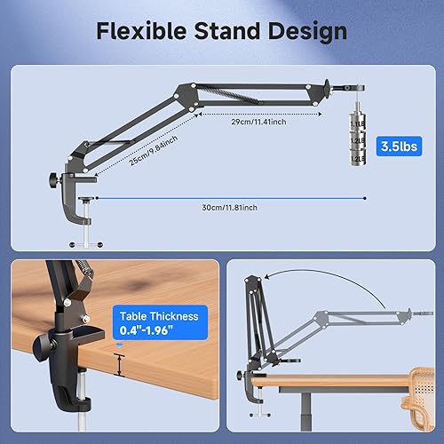 Miniatura 5 de Microscopio digital 1000X 5 Pantalla, Microscopio de soldadura profesional Flex Stand, 1080P HDMI Tipo-C reparación de electrónica, 8 luces de